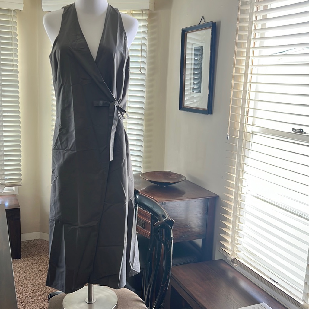 Brochu Walker Side-Tie Wrap Dress (Cotton/Poly Blend)